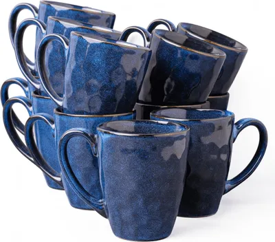 Produktbild von Uminami Blaues Tassenset für 12 Personen, modern, spülmaschinenfest, komplett