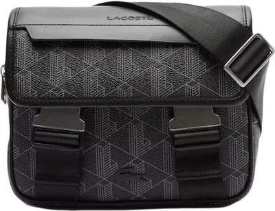 Obrázok produktu pre LACOSTE taška cez rameno The Blend Messenger Bag Allover Monogram Noir Gris black