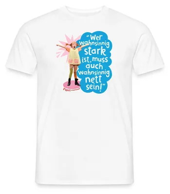 Produktbild von Spreadshirt Pippi Langstrumpf Mit Spruch Männer T-Shirt, 3XL, Weiß