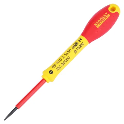 Produktbild von Stanley FatMax Schraubendreher Schlitz 0-65-410 (isoliert, VDE-konform, 2.5 mm,