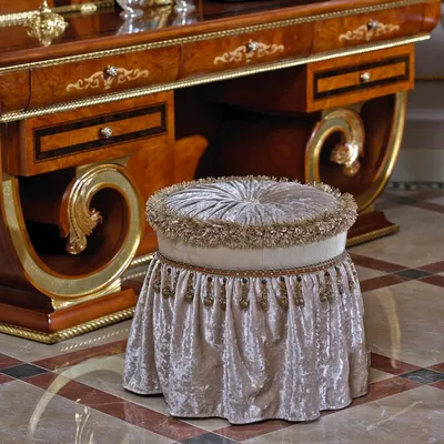 Zdjęcie produktu dla Elegancki designerski stołek Pufa podnóżek sypialnia salon tekstylny