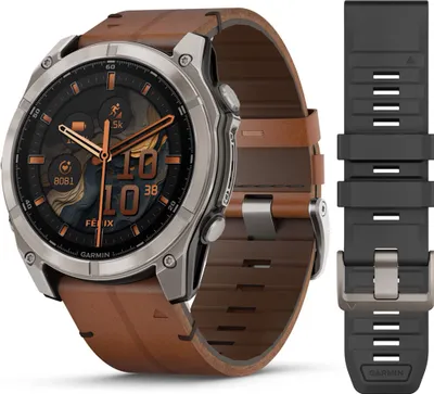 Immagine prodotto di Garmin 010-02905-40 Orologio fenix 8 AMOLED vetro zaffiro cinturino in silicone 51mm Set