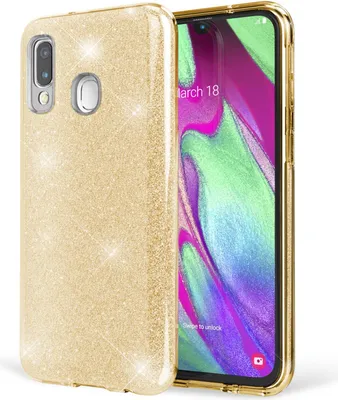 Obrázok produktu pre NALIA trblietavé puzdro na mobilný telefón Samsung Galaxy A40, diamantové ochranné puzdro trblietavé puzdro na mobilný telefón zlaté