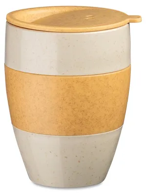 Image de Koziol Gobelet isotherme Aroma To Go 2.0, Gobelet isolant, plastique biocirculaire, Nature Desert Sand / Nature Wood, 400 ml, 7589277