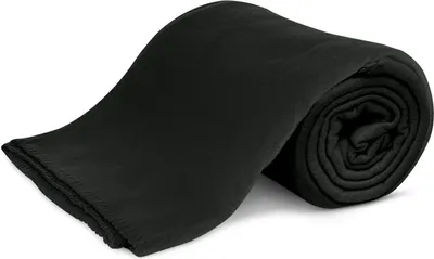 Produktbild von KiGATEX Polar-Fleecedecke ca. 130x160 cm ca. 420g pflegeleicht mit Zierstichrand und Antipilling Farbe schwarz