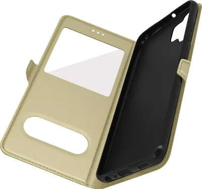 Image de Samsung Galaxy A32 Cover double fenêtre & fonction stand - Or