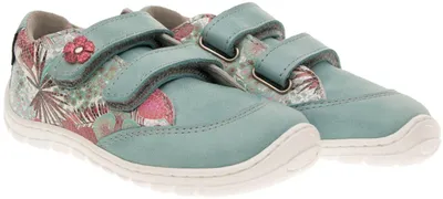 Produktbild von FARE BARE DARIANKY Kinder-Ganzjahresstiefel türkis mit Blumenmuster – Größe 28