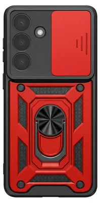 Produktbild von Mayaxess, Ring Hülle mit Kameraschiebeschutz für Samsung Galaxy S26 Plus, Rot