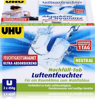Produktbild von UHU 53165 Zakładka uzupełniająca UHU NEUTRAL do magnesu na wilgoć, 2 x 450 g