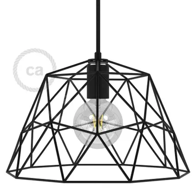 Produktbild von Creative Cables Metallkuppel Xl Lampenschirm Schwarz  Schwarz One Size