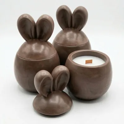 Image de Bougie Čoko Drobec - Marron et Pamplemousse KP39817