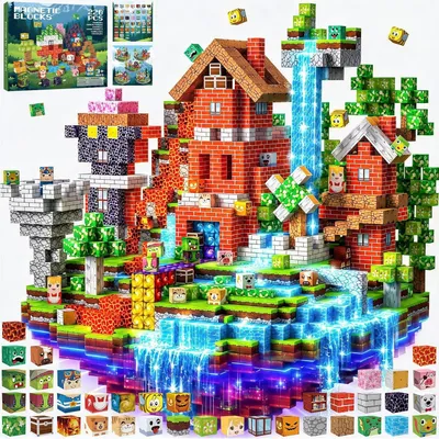 Produktbild von Magnetische Bausteine 220 Stücke, 2 cm, STEM Spielzeug für Kinder von 3-12 Jahren, für kreatives Spiel