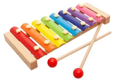 Produktbild von Kinder-Xylophon mit 2 Schlägeln, buntes Holz-Xylophon-Spielzeug, 8 Töne, Schlaginstrument für die frühe musikalische Früherziehung