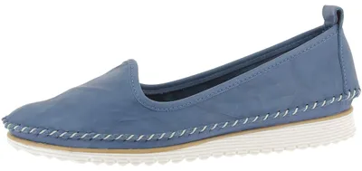 Produktbild von Andrea Conti Damen Slipper aus Leder im Mokassin-Design 0021711, Größe:38 EU, Farbe:Blau