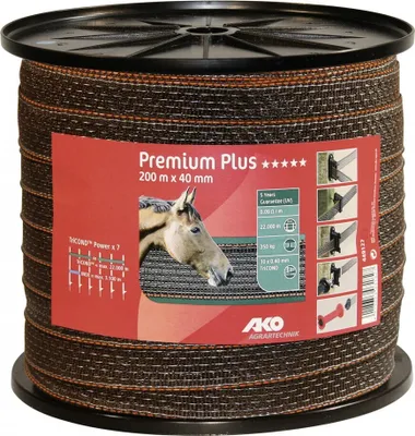 Produktbild von 200 m Weidezaunband TopLine Breite 40 mm Bruchlast 350 kg 10 x 0,40 mm TRICOND