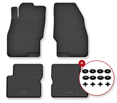 Zdjęcie produktu dla Dywaniki gumowe do Fiat Punto 12' 2012-2018 (hatchback) – 4 szt., czarne, dobierane – Wielganizator Semi-Universal