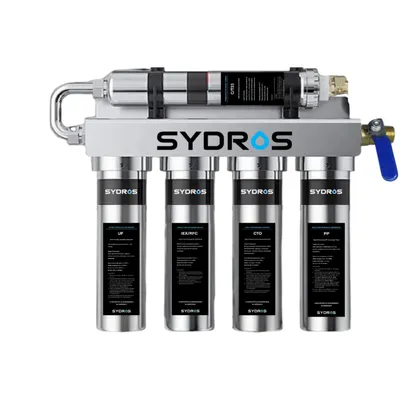 Produktbild von Sydros Wasserfilter entfernt Kalk Chlor PFAS Mikroplastik Schwermetalle Viren
