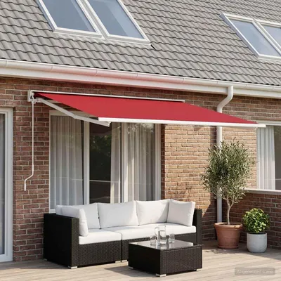 Produktbild von vidaXL Markisenersatzstoff Rot 300 x 250 cm Polyester