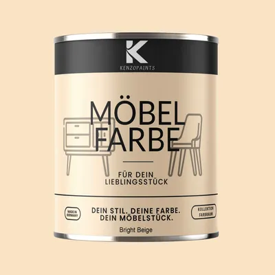Produktbild von Kenzopaints 750ml Möbelfarbe Möbellack Buntlack Farbraum - Bright Beige