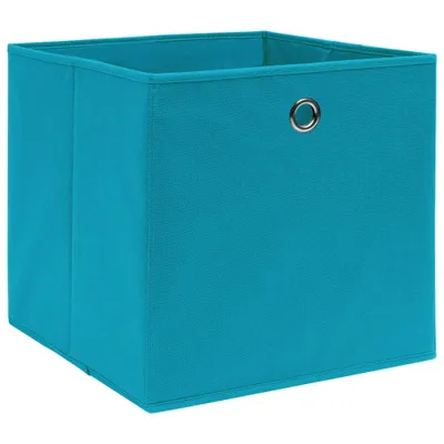 Zdjęcie produktu dla vidaXL Pudełka do przechowywania 4 szt. Niebieski materiał 32x32x32 cm