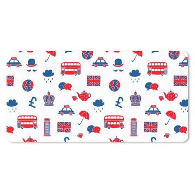 Produktbild von MuchoWow® Schreibtischunterlage England - Muster - London 80x40 cm - XXL Mauspad - Gaming Mauspad