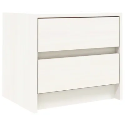 Produktbild von Nachttisch Weiß 40x31x35,5 cm Massivholz Kiefer