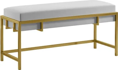 Produktbild von BETTSO Moderne Bank LAMO 80 mit Weiß Ecru Sitzfläche - goldenes Gestell
