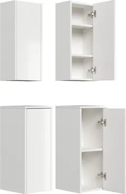 Produktbild von Badschrank im 2er-Set "Limes" Weiß Hochglanz