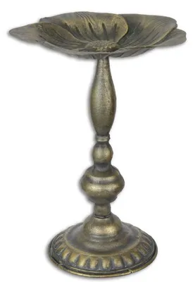 Image de Casa Padrino Bain d'oiseaux Art Nouveau avec support Bronze Antique Ø 24,2 x H. 34 cm - Décoration de jardin Baroque & Art Nouveau