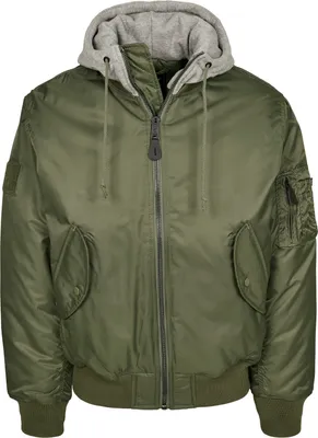 Produktbild von Brandit MA1 Sweat Kapuzen Outdoorjacke Größe 3XL Farbe Oliv/Grau
