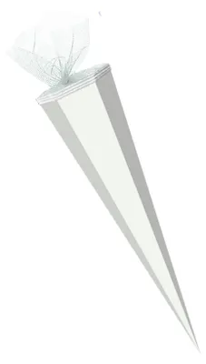 Produktbild von Bastel Schultüte / Länge: 85cm / eckig / Farbe: weiß