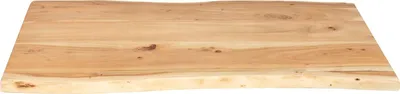 Produktbild von Tischplatte 80x40 cm Louisa, Holzplatte Akazienholz massiv + naturfarben + lackiert, Baumkanten-Platte für Heimwerker, Arbeitsplatten, Tische & Fensterbretter