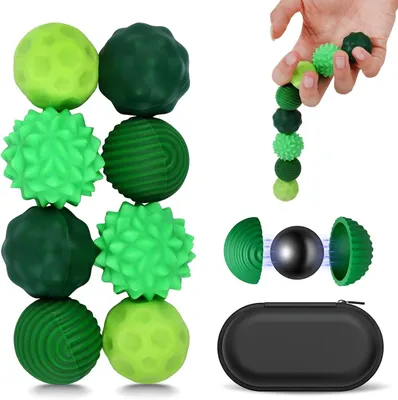 Zdjęcie produktu dla Zabawka antystresowa magnetyczna - zestaw 8 sztuk - kulki magnetyczne - piłka antystresowa - silikon