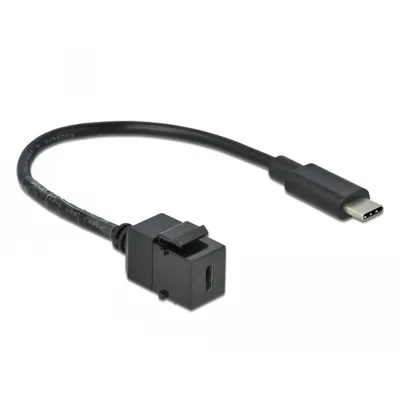 Produktbild von DeLOCK 86398, Flach, Schwarz, USB C, USB C, Weiblich, Männlich