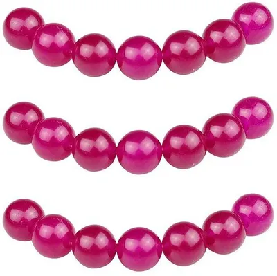 Produktbild von Rosenrote Jade Perlen 6mm 60 Stück