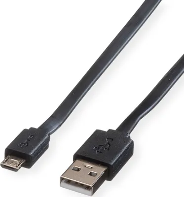 Immagine prodotto di ROLINE Cavo USB 2.0, USB A ST - Micro USB B ST, nero, 1 m
