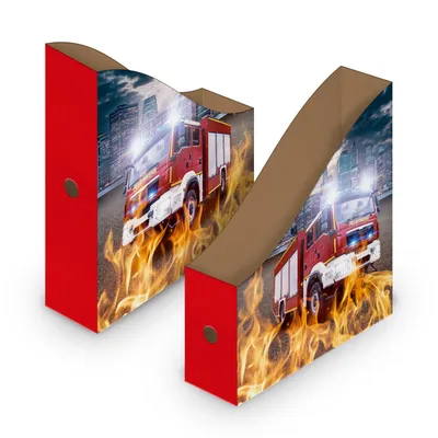 Produktbild von itenga Wellpappe Motiv Stehsammler Feuerwehr für DIN A4