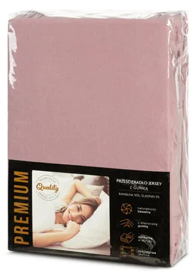 Zdjęcie produktu dla Prześcieradło jersey z gumką Sleep 180x200 pudrowy róż 190 g/m2