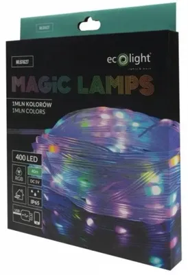 Imagen del producto de Luces decorativas LED, 400 LED, 1 millón de colores, 40 metros, alimentación DC 5V - Eco Light