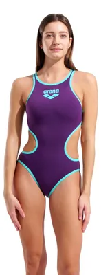 Produktbild von arena Badeanzug One Biglogo für Damen, Farbe:Plum, Größe:38