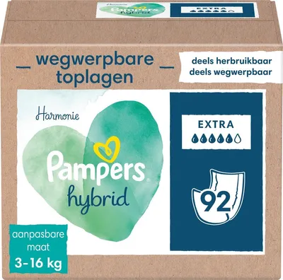 Produktbild von Pampers, Hybrid, Saugfähige Einlagen für Windeln, 92 Stück