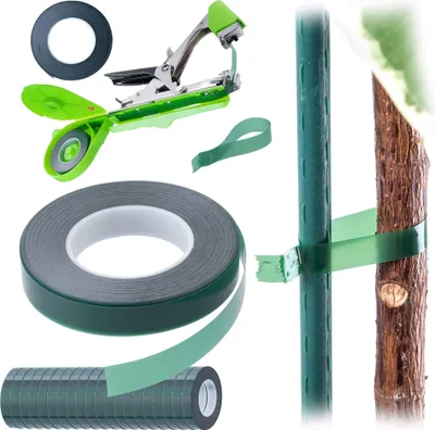 Produktbild von KADAX Garten-Tackerband-Set, 11 mm x 25 m, grün, 20-teilig