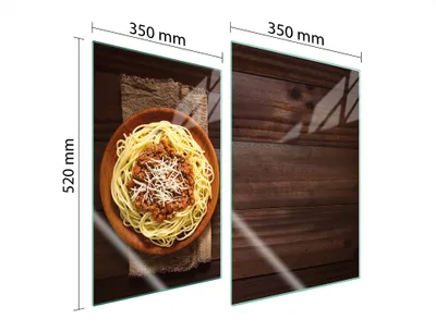 Produktbild von Herdabdeckplatten 2 teilig 35x52 Glaskeramikkochfeld Abdeckung Glas Schneidebrett Essen Holz