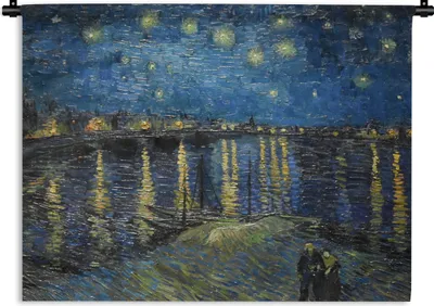Produktbild von MuchoWow® Wandteppich Wandbehang Van Gogh - Brücke - Alte Meister 120x90 cm Tapisserie Dekoration Wandtuch - Wohnen - Aufhänger für die Wand