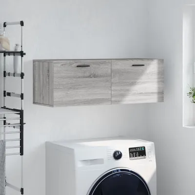 Produktbild von [Home] Wandschrank Grau Sonoma 100x36,5x35 cm Holzwerkstoff , Neue Mode 2024 im häuslichen Leben
