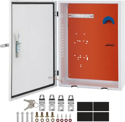 Zdjęcie produktu dla Skrzynka stacji ładującej Tesla, 28" x 20" x 10", zewnętrzna skrzynka kablowa, organizer kabli, wodoodporna i pyłoszczelna skrzynka elektryczna z chłodzącej stali walcowanej, IP32, do złącza ściennego Tesla