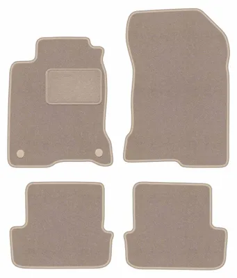 Image de Tapis de sol en moquette pour Renault Laguna III 2007-2015 (coupé) – jeu 4 pièces, beiges, sur mesure – Wielganizator LUX