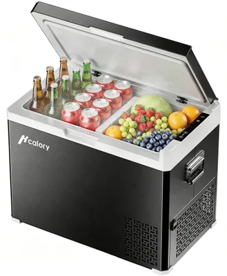 Produktbild von HcaloryD30+ Auto Kühlschrank 30L Dual Zone mit Trennwand , Kompressor-Kühlbox 12V/24V/230V, tragbar für Auto, LKW, Boot & Camping