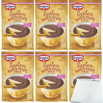 Produktbild von Dr.Oetker Seelenwärmer Familie Schokolade 6er Pack (6x99g Packung) + usy Block