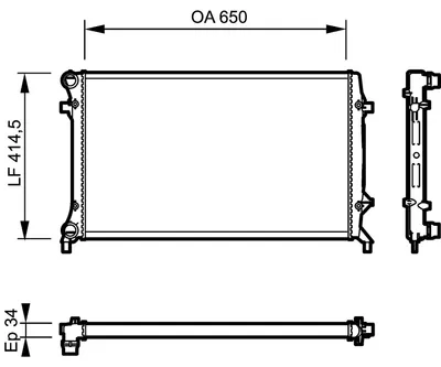 Produktbild von VALEO Kühler, Motorkühlung  735120